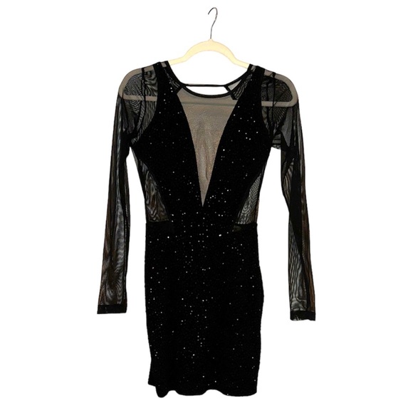 Y2K Mystic New Years Mesh Sequin Dress - Picture 2 of 6